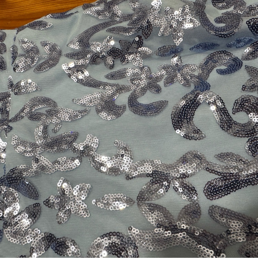 Elegant Blue Sequins Homecoming Dress - Picture 8 of 8